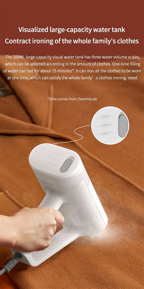 Deerma HS100 Portable Handheld Garment Steamer Vertical Iron 160℃ High ...
