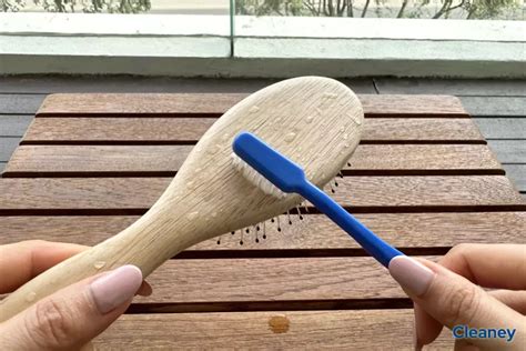 how to clean wooden hair brushes