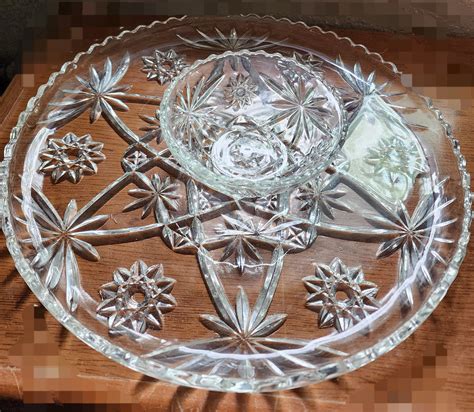 Anchor Hocking RELISH PLATE W/BOWL Early American Prescut - Etsy