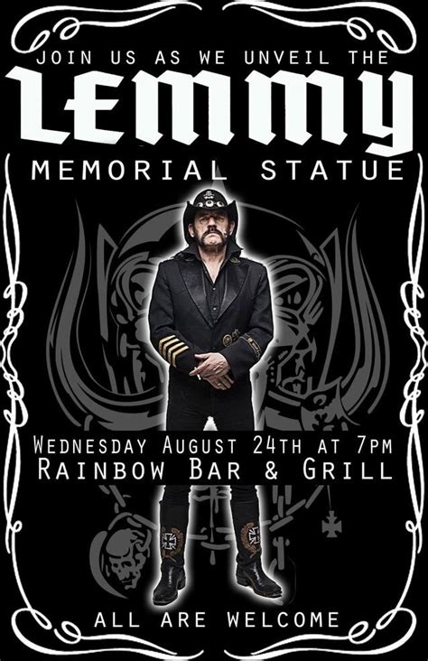 Lemmy Statue To Be Unveiled Next Month At Rainbow Bar – The Metalist