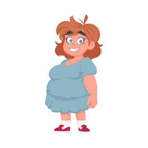 Fat woman posing and smiling. Cute overweight girl, body positivity