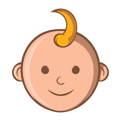 Baby face icon, cartoon style 14554437 Vector Art at Vecteezy