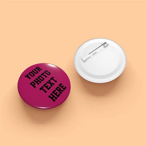 Buy Custom Buttons with Picture Design Your Own Image Text Logo for