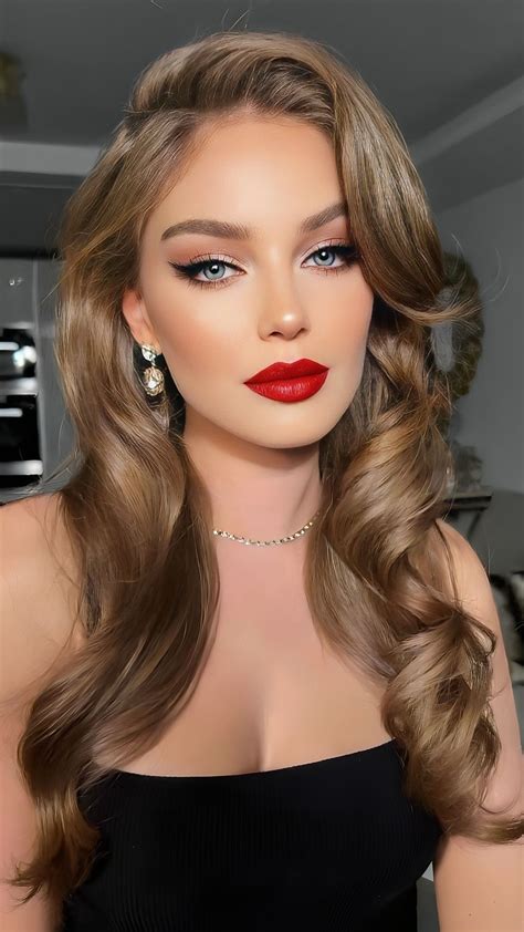 FABULOUS 😍 PROM HAIRSTYLES FOR GIRLS | Red lipstick makeup looks, Red