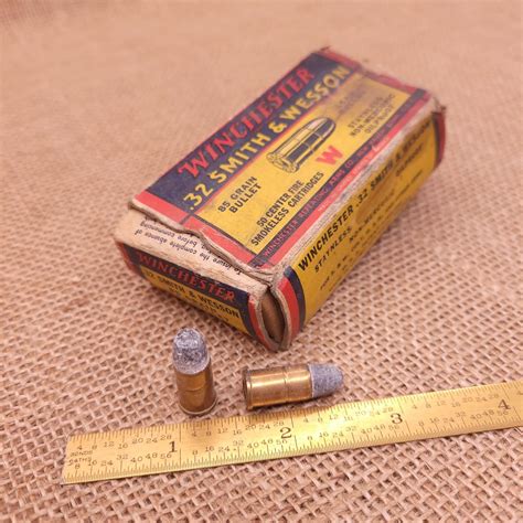 Vintage Winchester .32 Smith & Wesson Ammunition 85gr. Lead Bullet