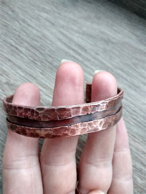 hammered copper cuff hammered stylish bracelet  anniversary gift