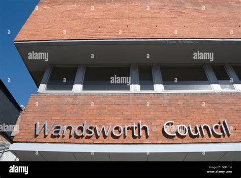 offices  wandsworth council southwest london england stock photo