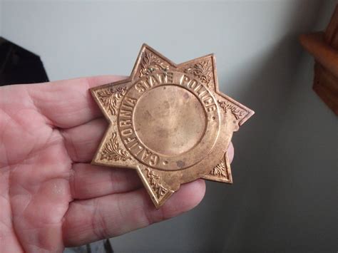 California state trooper brass badge blank and similar items