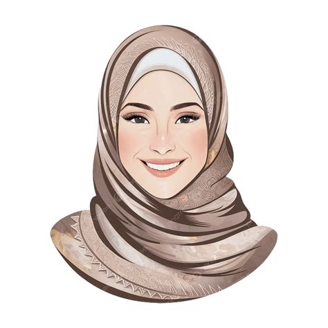 Cute Girl Face And Hijab Art, Hijab, Woman, Dress PNG Transparent Image