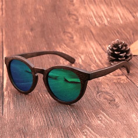 Round Eco Friendly Bamboo Sunglasses | Ecotique