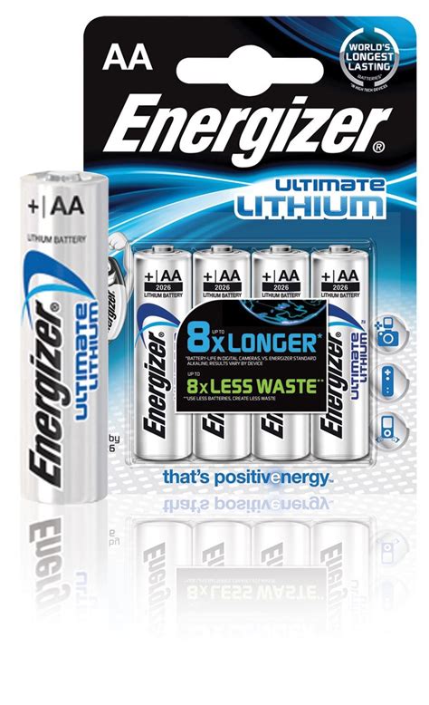 Batteri AA/LR6 Ultimate Lithium 4-pak Energizer Batteri - Skiftselv.dk