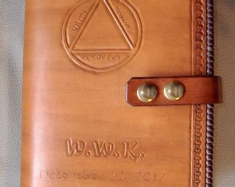 Leather AA Hardback Big Book Double Cover - Etsy