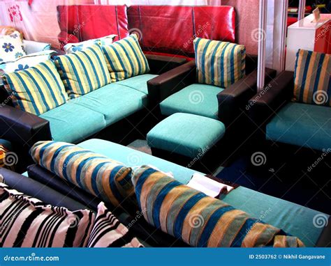 Striped Sofa stock photo. Image of colour, classic, arrange - 2503762