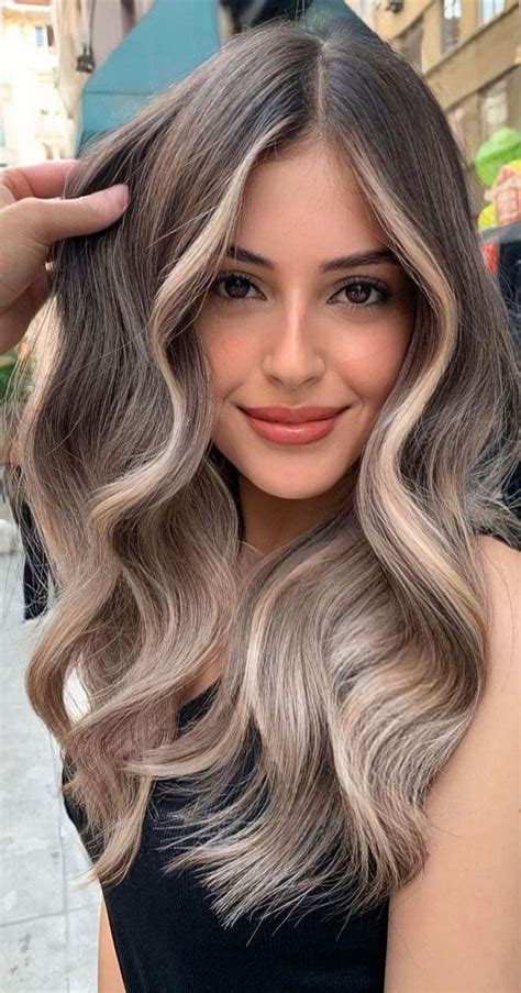 balayage brunette  blonde balayage long hair brown hair  blonde