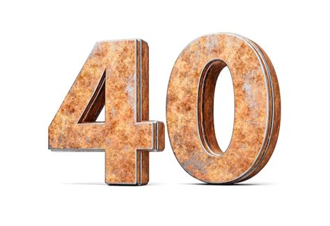 Premium Photo | Number Forty 40 Digit Made Of Old Rusty Iron Metal ...