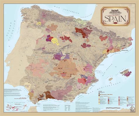 Spain Wine Regions Map - Iberian Peninsula