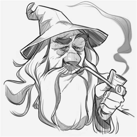 how to draw gandalf the grey
