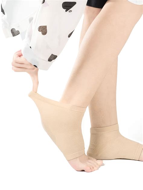 1pair Gel Heel Socks Heel Cups, Plantar Fasciitis Inserts, Heel Pads