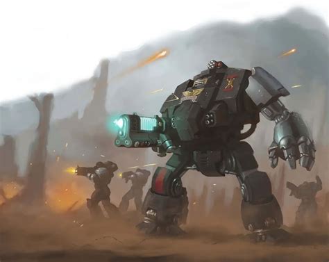 Redemptor Dreadnought - Art by Christian Byrne - 40K Gallery