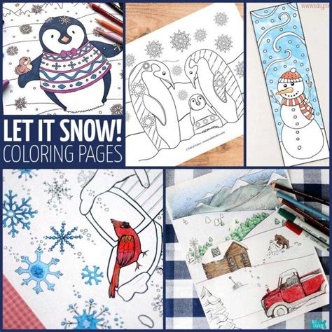 Penguin Winter Coloring Page - Hattifant