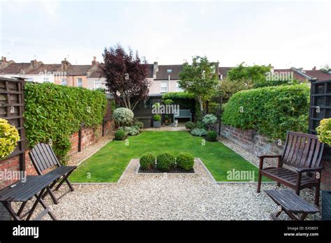 english country garden patio furniture  res stock photography