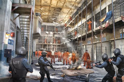 Jim Martin Concept Art: Prison Riot