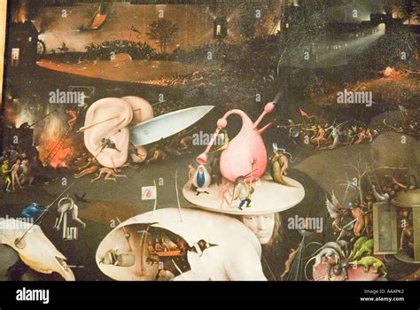Garden of Earthly Delights painting by Hieronymus Bosch Stock Photo ...