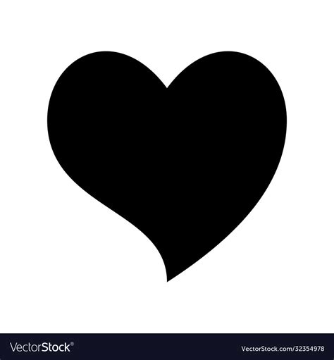 Heart silhouette style icon design Royalty Free Vector Image