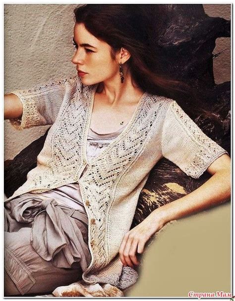 Жакет с ажурными вставками. Спицы. | Knit jacket, Fashion, Knitted