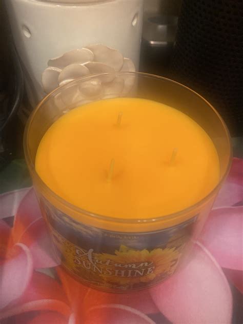 BBW AUTUMN SUNSHINE 3 WICK CANDLE NEW - RARE Home Candles