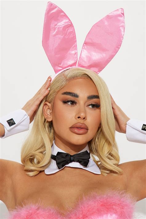 Playboy Boudoir Bunny 9 Piece Costume Set - Pink | Fashion Nova