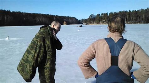 Зимняя рыбалка в Карелии, весна 2015г. - YouTube