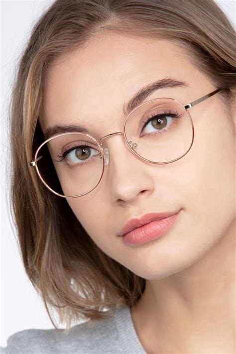 Progress - Round Brown Silver Frame Glasses | EyeBuyDirect | Glasses ...