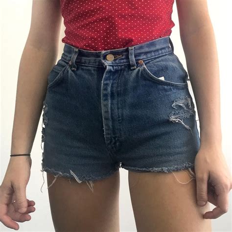 vintage Lee shorts 😍😍😍 super high waisted and... - Depop