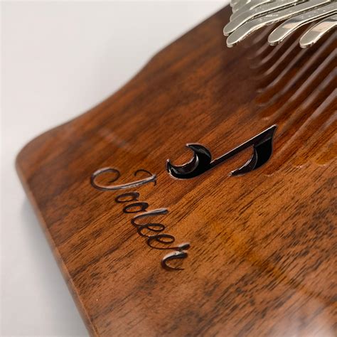 Jooleer 21 Keys Black Walnut Wood Kalimba with Smartphone Stand and Ca