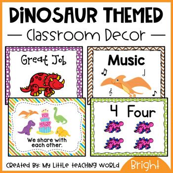 Dinosaur Classroom Decor by My Little Teaching World | TpT