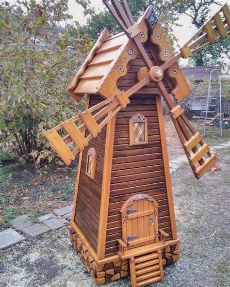 Ветряная декоративная мельница. | Ветряная мельница, Проекты из дерева ...
