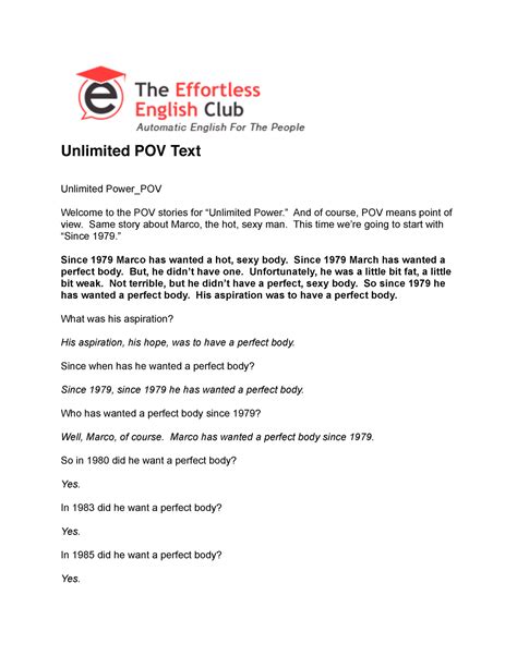 4 Unlimited POV Text - Unlimited POV Text Unlimited Power_POV Welcome