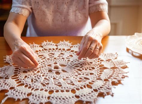 Premium AI Image | Skilled hands of an elder woman showcase intricate ...