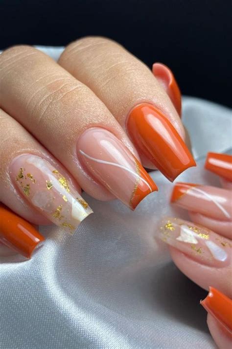 Unha De Gel Laranja - Unhas laranja escuro | Esmaltação terracota, Unha de gel laranja, Unhas ...