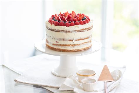 Lemon Mascarpone Naked Cake - Danielle Connor