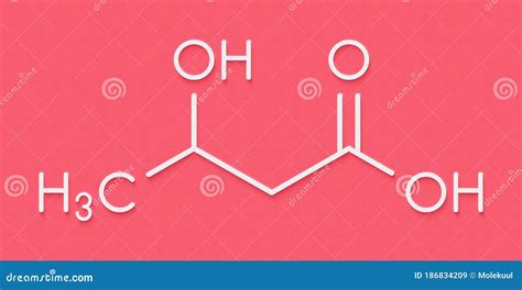 BHB, Beta-Hydroxybutyric Acid, Chemical Formula And Skeletal Structure ...
