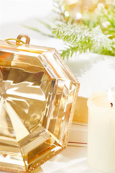 6” Champagne Jewel Ornament - Decorator's Warehouse