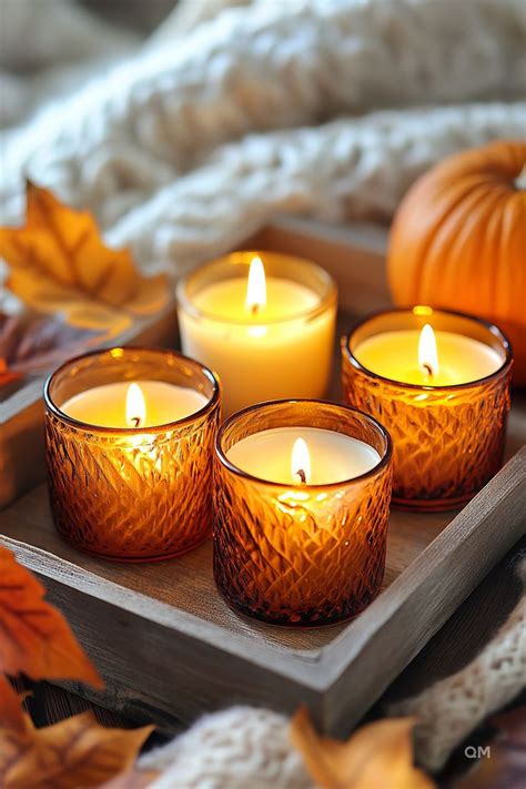coordinated fall decor  room seamlessly cozy warm autumn candle