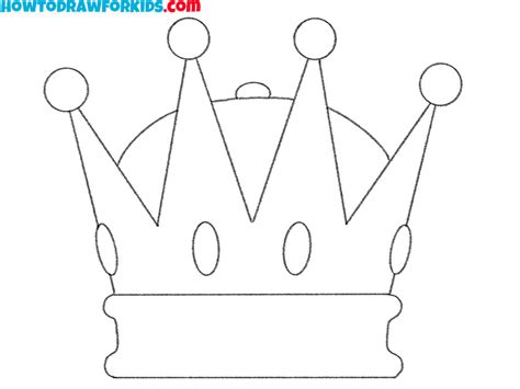 draw  king crown easy drawing tutorial  kids