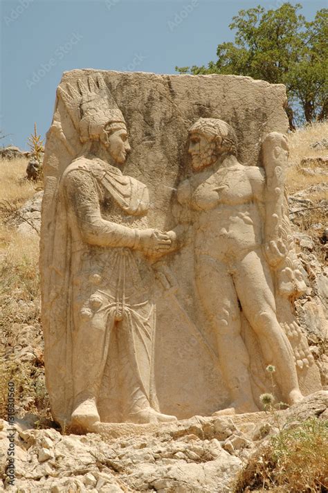 Historic monument on Mount Nemrut in Turkey Stock Photo | Adobe Stock