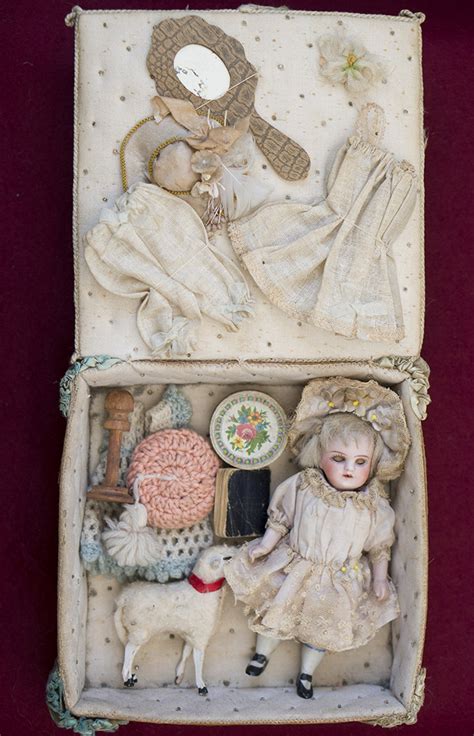 14 см Куколка-Mignonette в оригинальной старинной коробке с ...