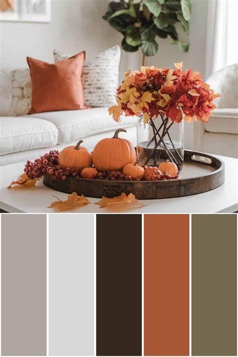 Autumn Color Palette Interior Design - With Hex Codes