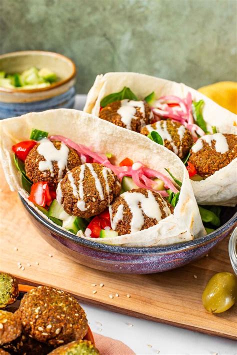 Falafel Pita With Falafel That Won't Fall Apart! • Tasty Thrifty Timely