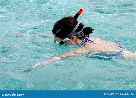 Snorkeling In Aitutaki Lagoon Cook Islands Stock Photography - Image: 34835992